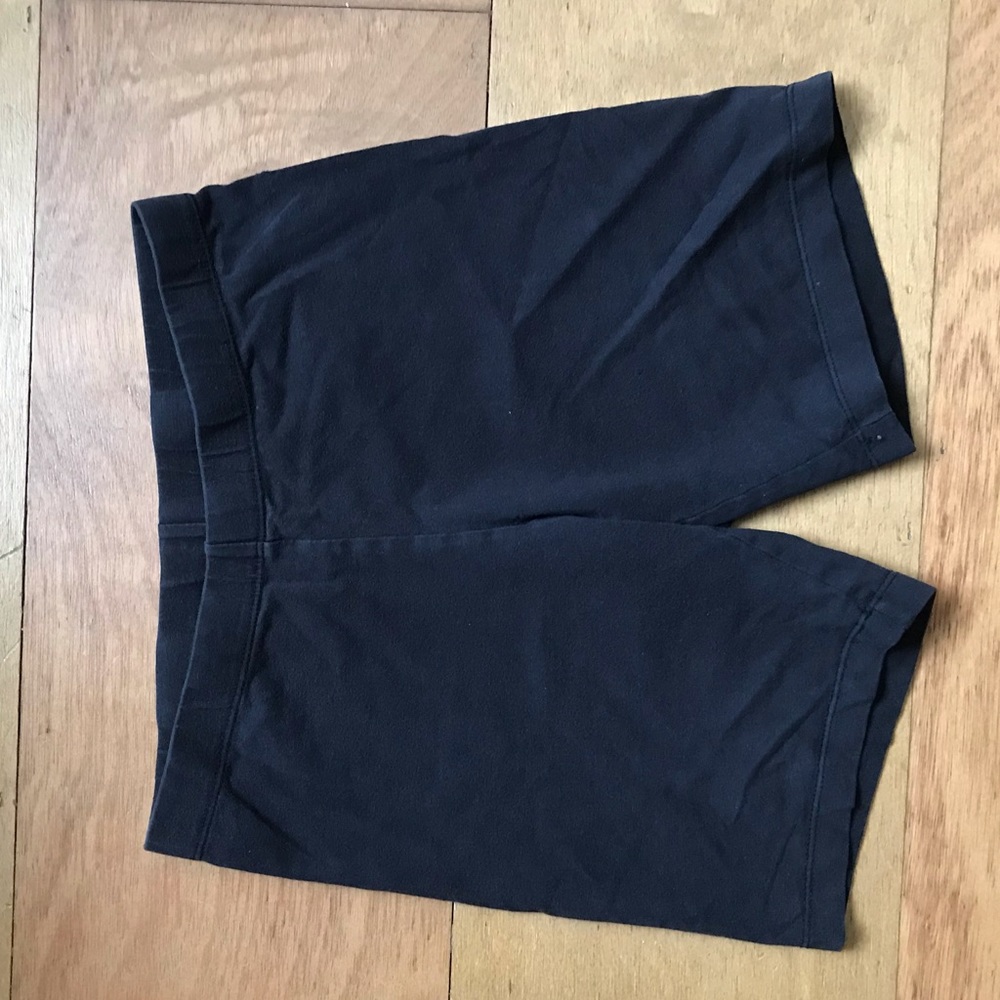 Girls black spandex shorts, size 10-12